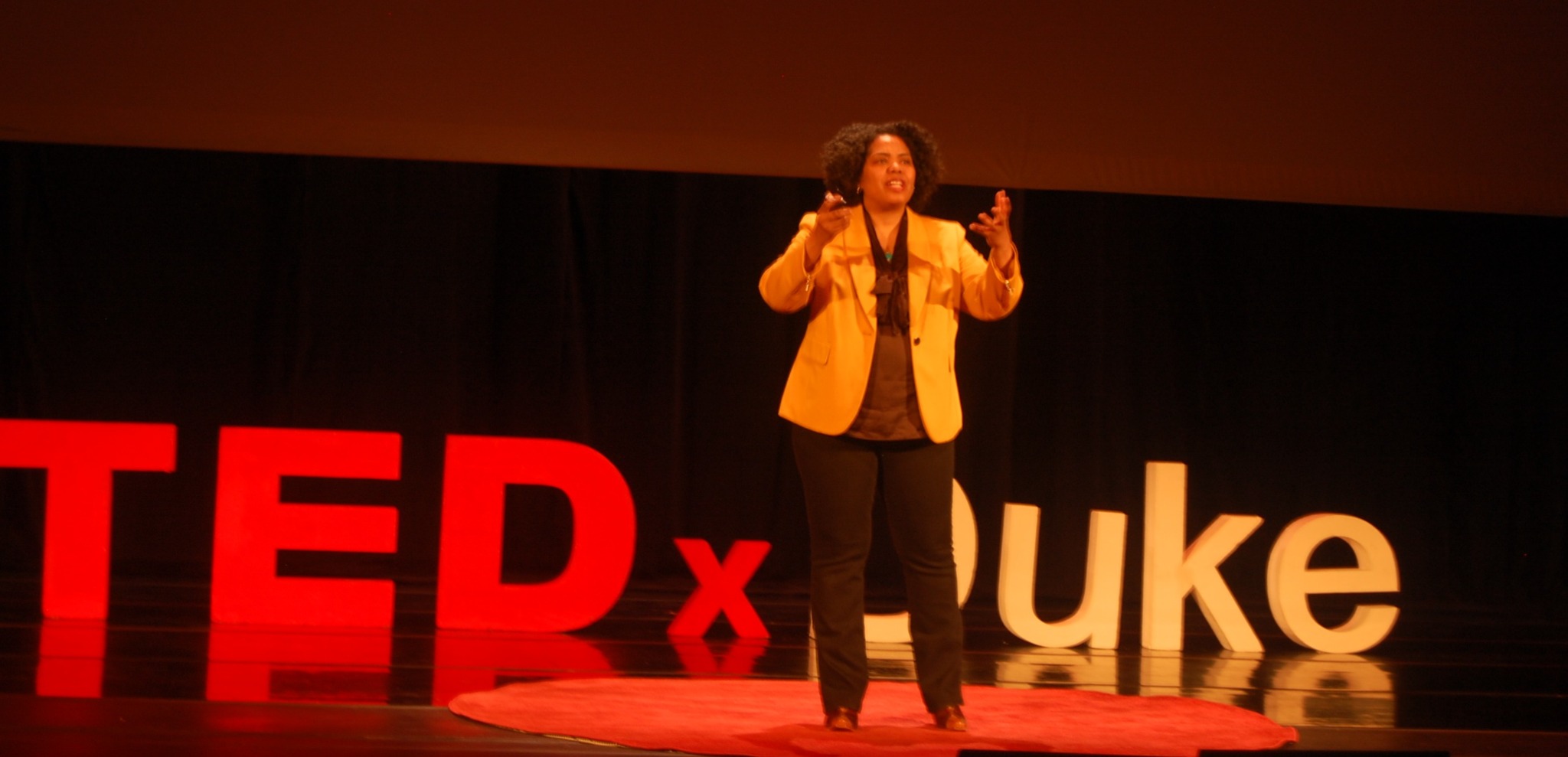 Tiffany speaking at TEDx Duke
